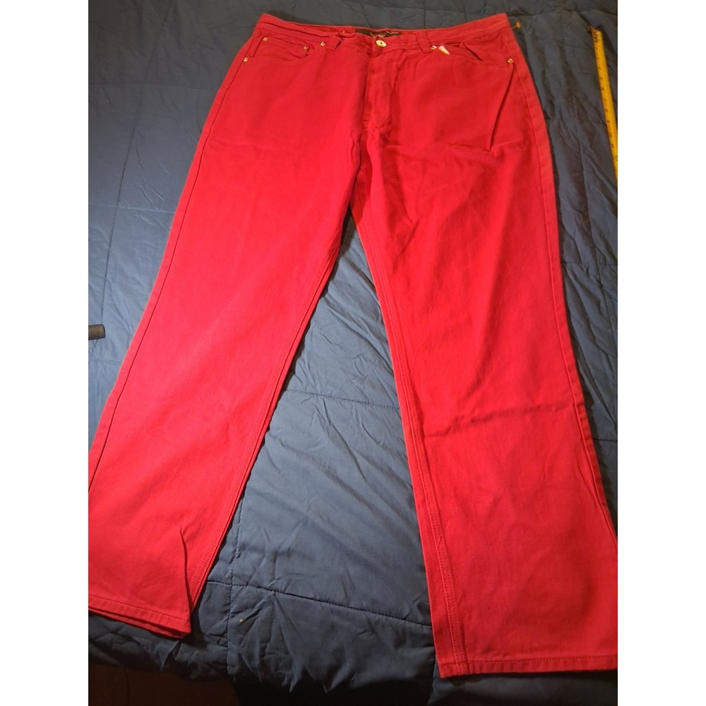 PJ Mark‎ Denim Jeans Red Straight Fit Mens 42x34